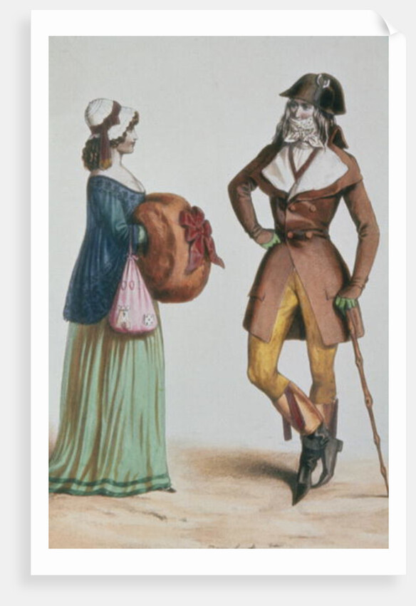 `Incroyable et Merveilleuse', c.1775 by French School