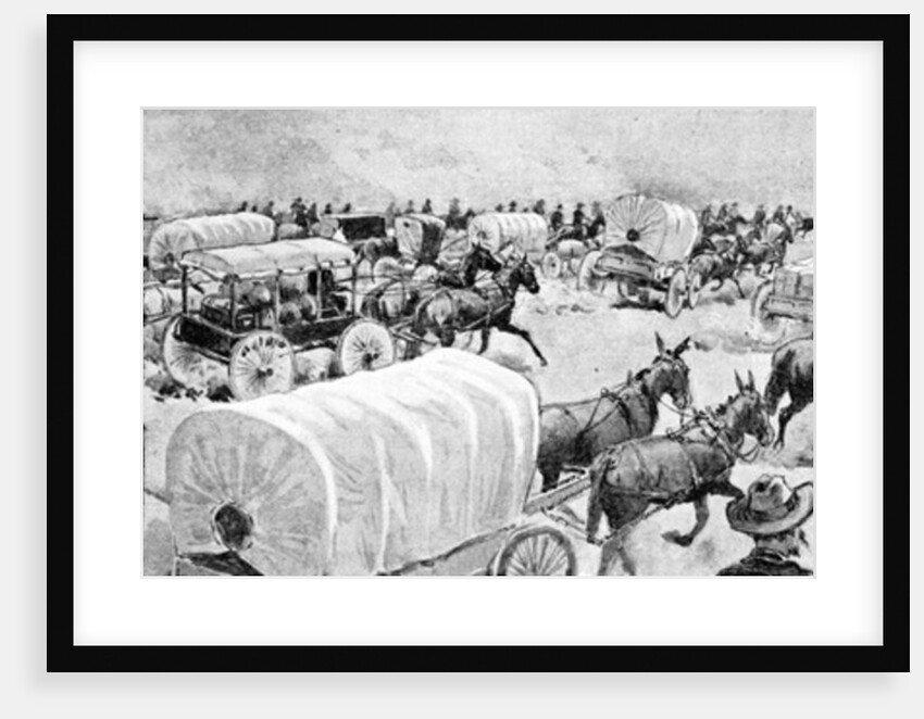 The Grand Rush at Noon of 16th September: Looking East Along the South Line of Indian School Reserve, 1893 by V. Perard
