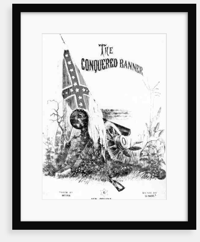 Sheet Music Cover for 'The Conquered Banner', poem by Moina, music by La Hache, pub. by A. E. Blackmar, 1862 by American School