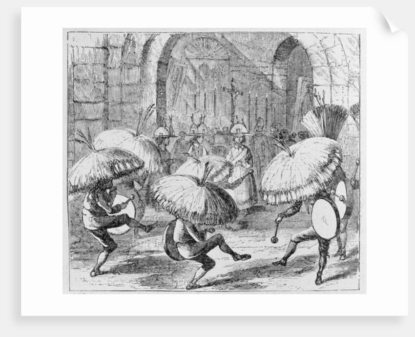 Indians Celebrating the Chuno or Potato Festival, Tiahuanaco, Bolivia by English School