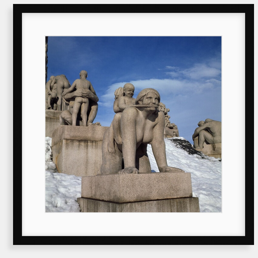 Motherhood, or Woman with Two Children riding on her Back by Gustav Vigeland
