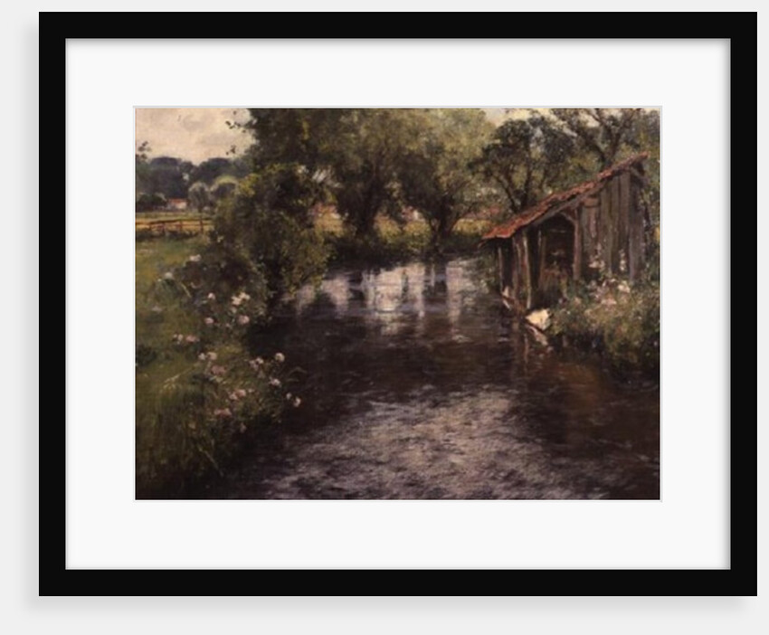 Wash-house on the banks of the Lunain by Frederick Charles Vipont Ede