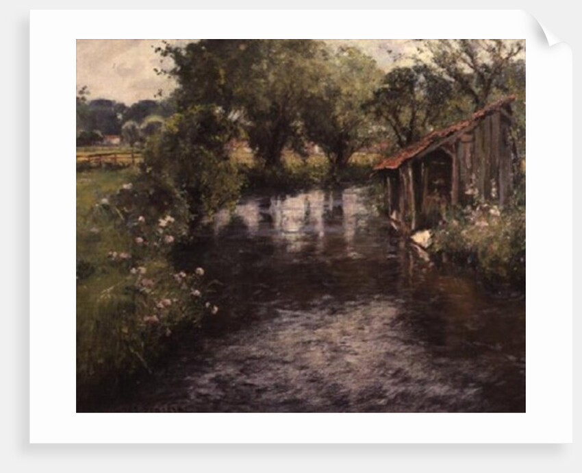 Wash-house on the banks of the Lunain by Frederick Charles Vipont Ede