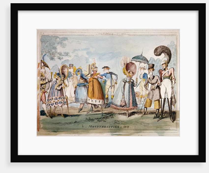 Monstrosities of 1818 by George Cruikshank