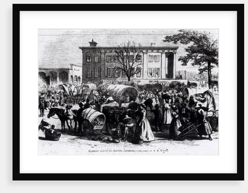 Market Scene in Macon, Georgia by Alfred Rudolph (after) Waud