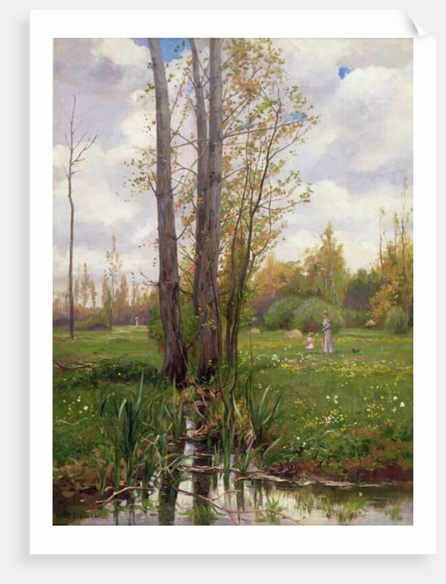 Tree beside water by Ernest Le Villain