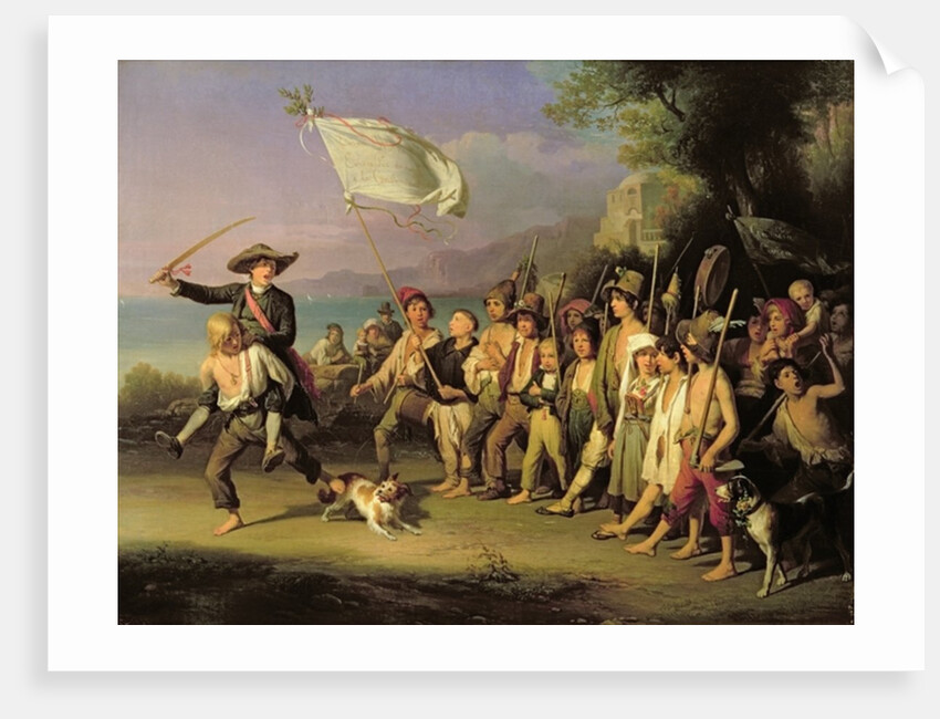 Playing at Soldiers, Roman Revolution 1848 by J. Kirner