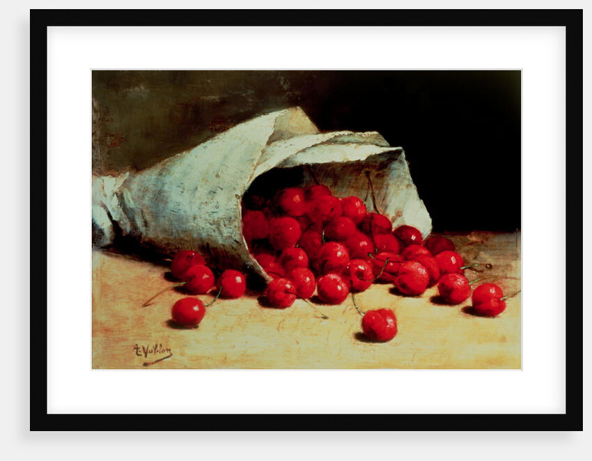 A Spilled Bag of Cherries by Antoine Vollon