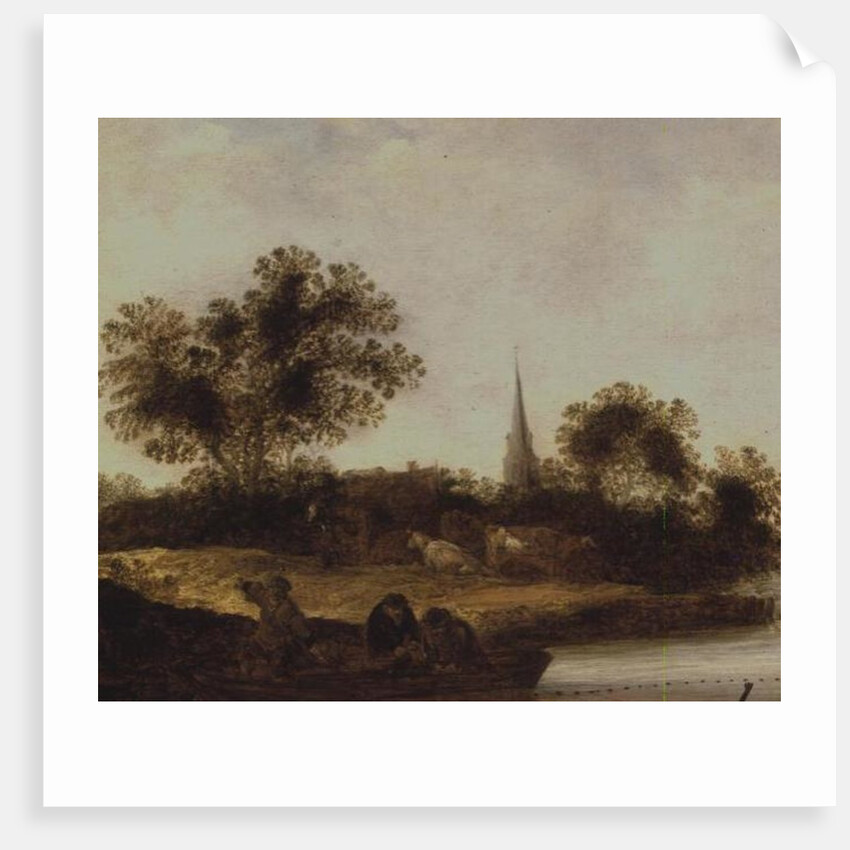A Wooded river landscape by Maerten Fransz van der Hulst