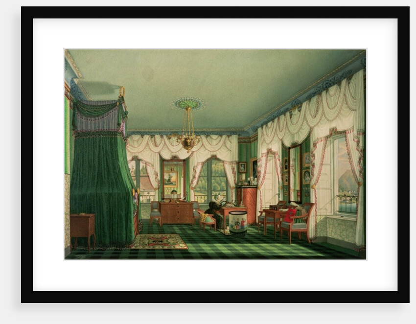The Bedroom of Elizabeth of Bavaria, Schloss Tegernsee. c.1840 by Franz Xavier Nachtmann