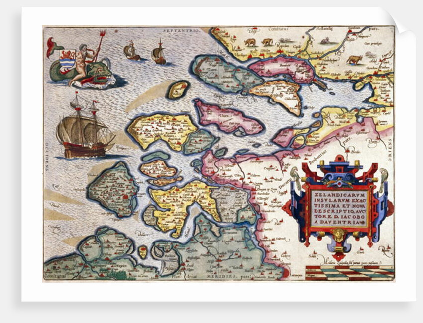 Map of Zeeland, c.1560 by Abraham Ortelius