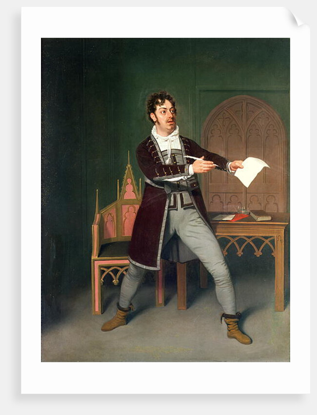 Charles Farley as Francisco in 'A Tale of Mystery' by Thomas Holcroft, at the Covent Garden Theatre, 1802 by Samuel de Wilde