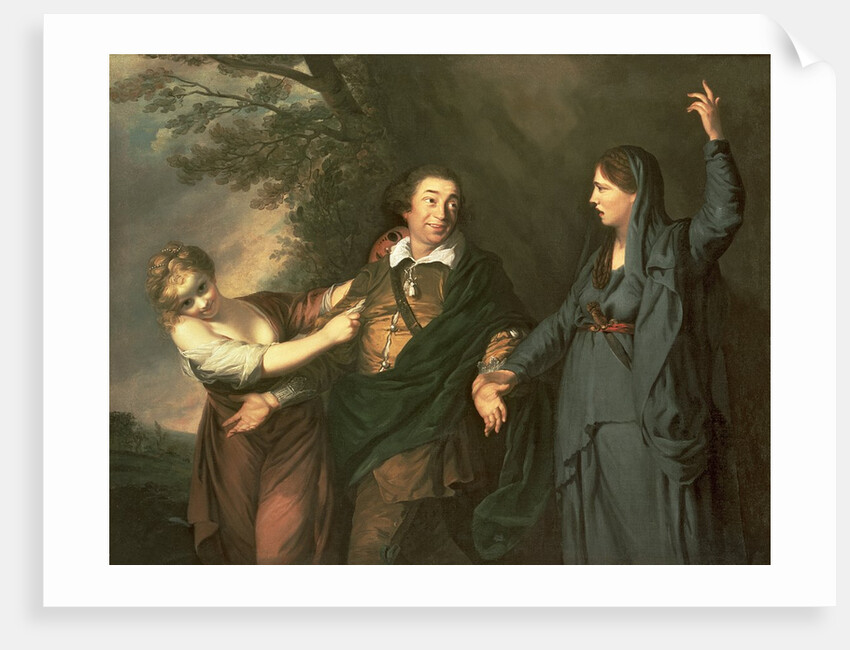 David Garrick between the Muses of Tragedy and Comedy, 1760-61 by Joshua (after) Reynolds