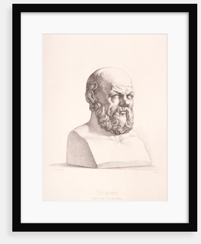 Portrait of Socrates engraved by B.Barloccini, 1849 by C.C Perkins