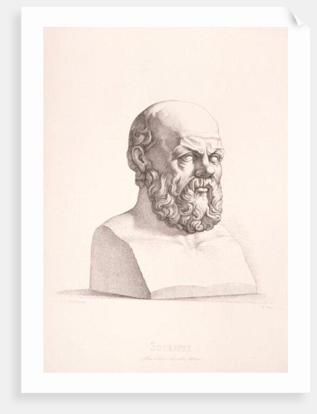 Portrait of Socrates engraved by B.Barloccini, 1849 by C.C Perkins