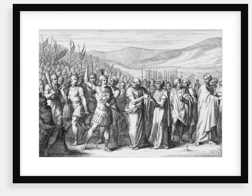 The Secession of the People to the Mons Sacer, engraved by B.Barloccini, 1849 by C.C Perkins