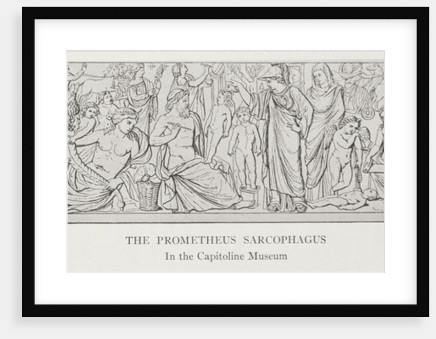 The Prometheus Sarcophagus, after the original in the Capitoline Museum by English School