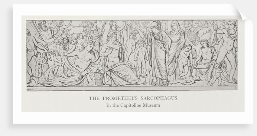 The Prometheus Sarcophagus, after the original in the Capitoline Museum by English School