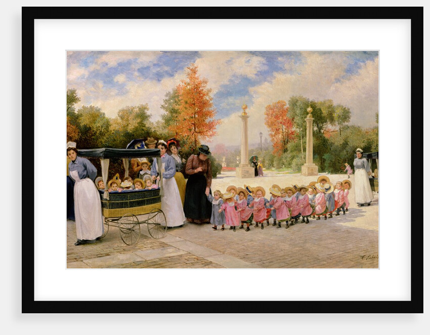 Promenade des Enfants by Timoleon Marie Lobrichon
