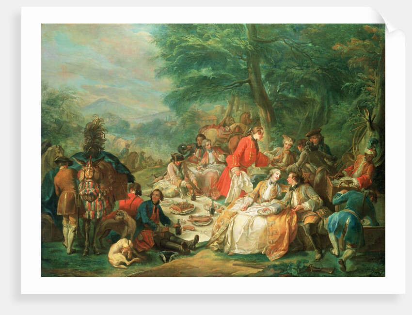 La Chasse, 18th century by Charles-Amedee-Philippe van Loo