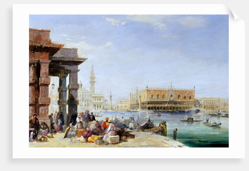 The Doge's Palace from Santa Maria della Salute, 19th century by Edward Pritchett