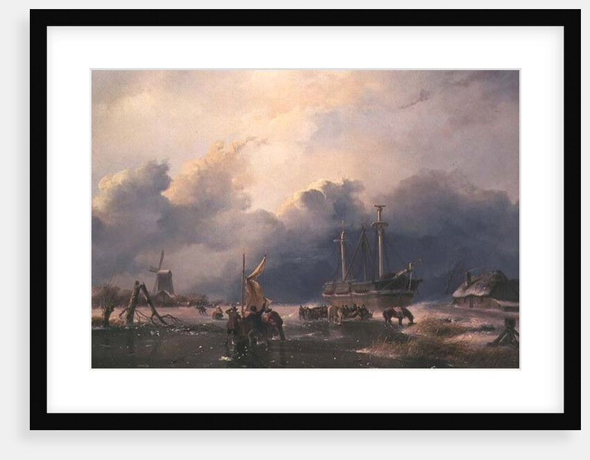 Winter Scene by Andreas Schelfhout
