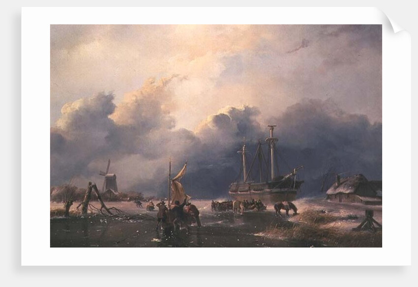 Winter Scene by Andreas Schelfhout