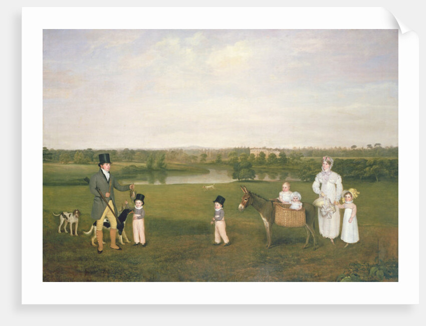 William Hetton Cooke with his Wife and Children at Worleston Rookery, Chester by John E. Ferneley