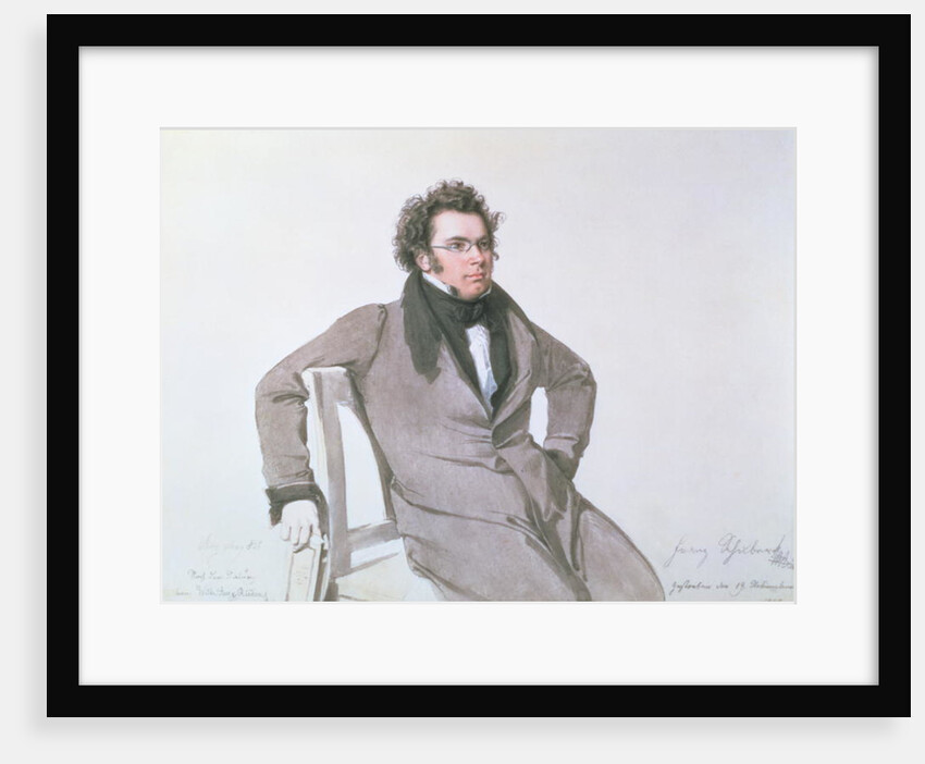 Franz Schubert, 1825 by Wilhelm August Rieder