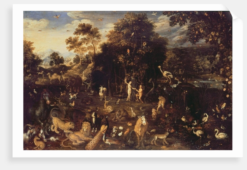 The Garden of Eden with Adam and Eve by Isaak van Oosten