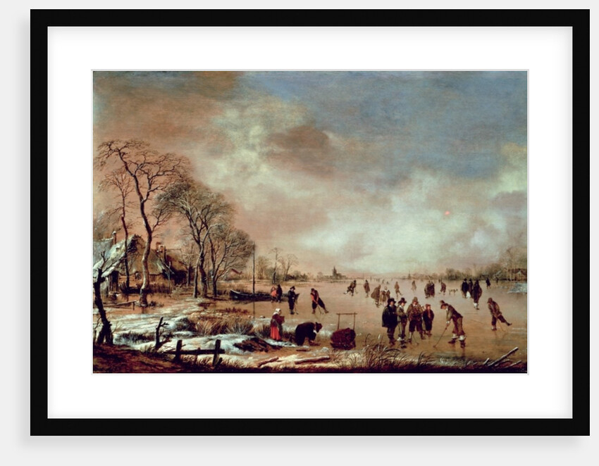 Frozen Canal Scene by Aert van der Neer