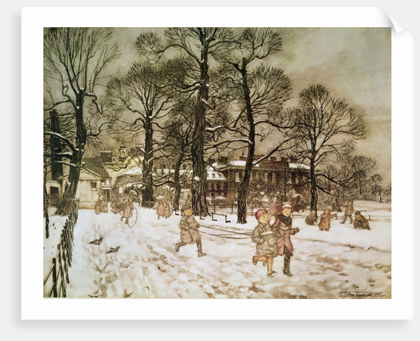 Winter in Kensington Gardens by Arthur Rackham