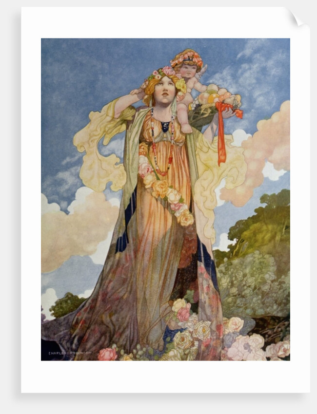 Summer from The Seasons commissioned for the 1920 Pears Annual by Charles Robinson