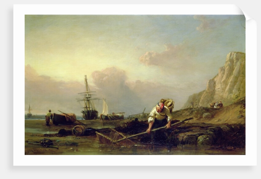 Shrimping 88;this painting has an indecipherable date; by William Clarkson Stanfield