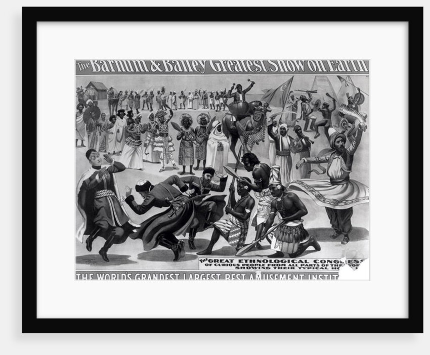 Poster advertising, 'The Barnum and Bailey Greatest Show on Earth, the World's Grandest, Largest, Best Amusement Institution', c.1895 by American School