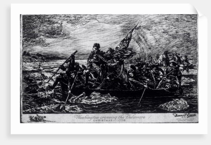 Washington Crossing the Delaware, Christmas 1776, c.1931 by Emanuel Gottlieb Leutze