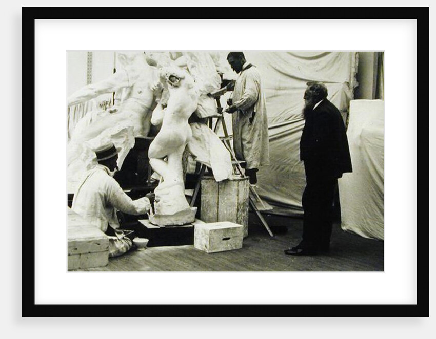 Auguste Rodin in his Paris studio watching the construction of a sculpture, 1905 by Anonymous