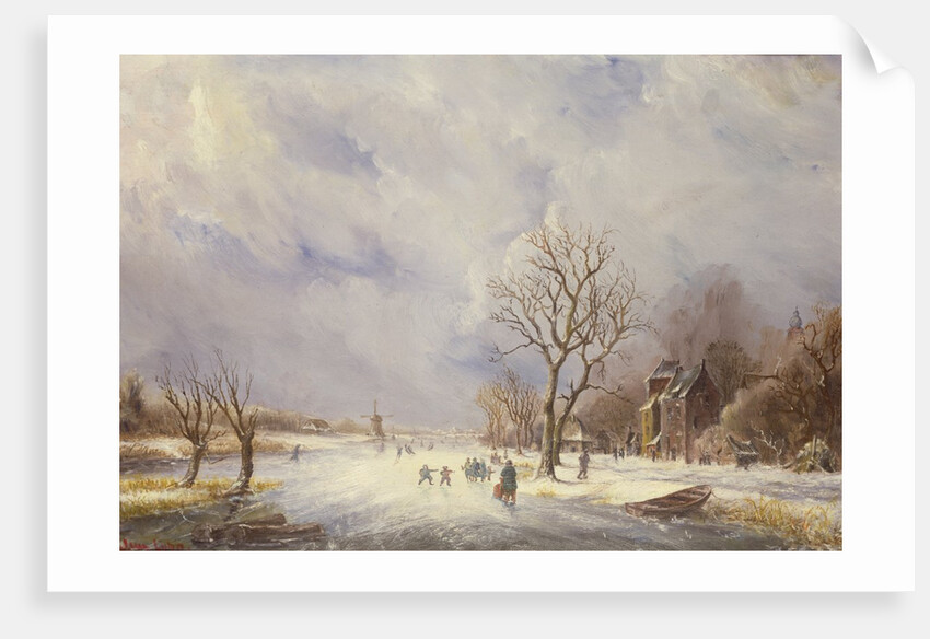 Winter Canal Scene, 19th century by Jan Lynn