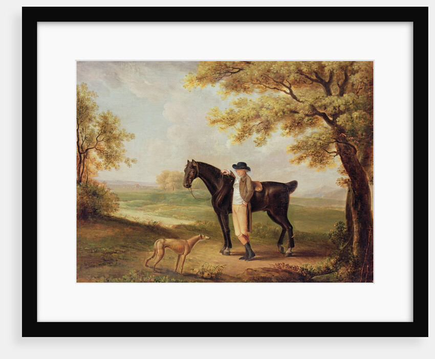 Horse, rider and whippet by George Garrard