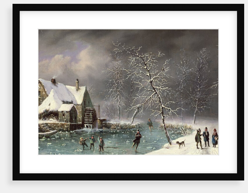 Winter Scene by Louis Claude Mallebranche