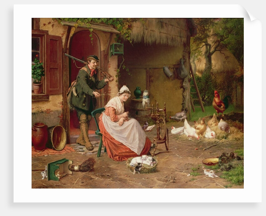 Farmyard Scene, 19th century by Jan David Cole