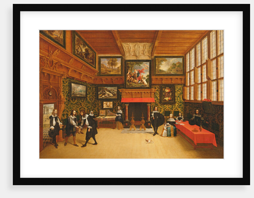 A Gentleman Receiving a Visitor, 1650 by Pieter and Coques Gonzales (1614-84) Neefs II