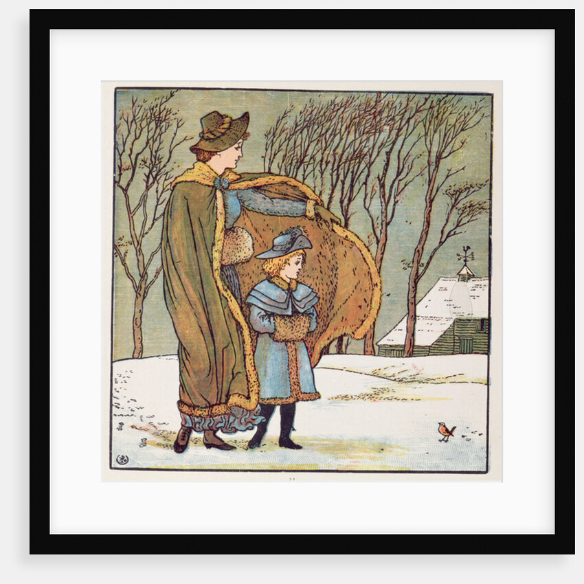 The North Wind and the Robin by Walter Crane