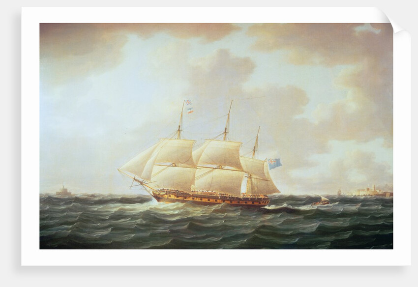 H.M.S. Minerva by Thomas Buttersworth