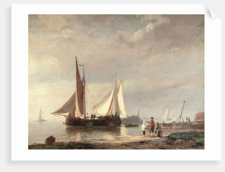 Harbour Scene by Johannes Hermann Barend Koekkoek