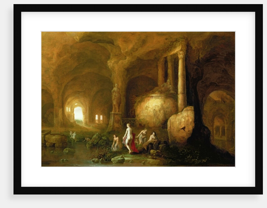 Nymphs Bathing by Classical Ruins by Abraham van Cuylenborch