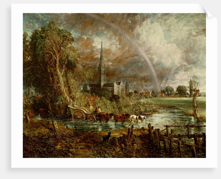 Salisbury Cathedral From the Meadows, 1831 by Anonymous