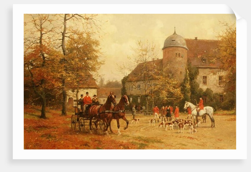 Arriving for the Hunt, 19th century by G. Koch