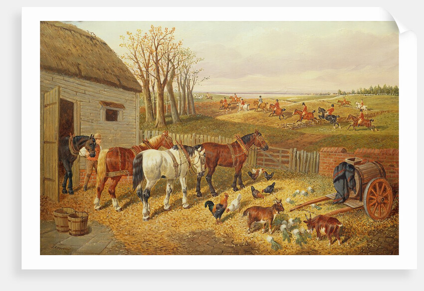 A Busy Farmyard by John Frederick (circle of) Herring