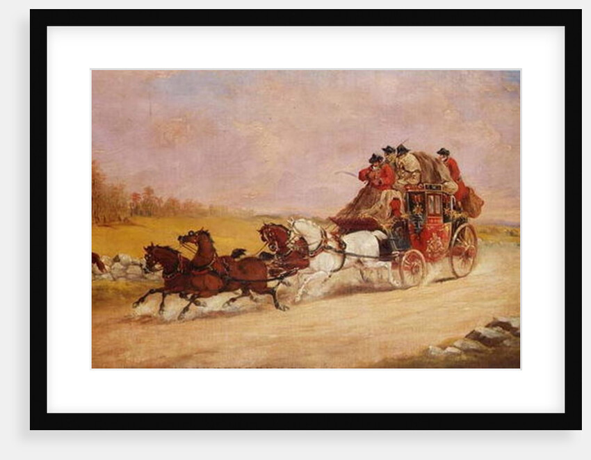 The Royal Mail Coach between the Fox and the Hunt, 1881 by J.C. Maggs